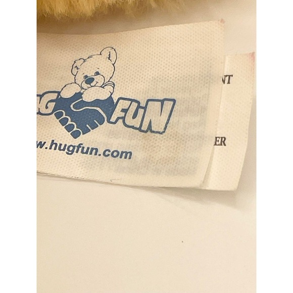 Hugfun International Easter Puppy Dog Plush Tan Bunny Ears Pastel Plaid Bow 2017 - Picture 6 of 12